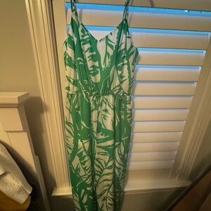 Lilly Pulitzer for Target Green Leaf Print Womens Jump Suit